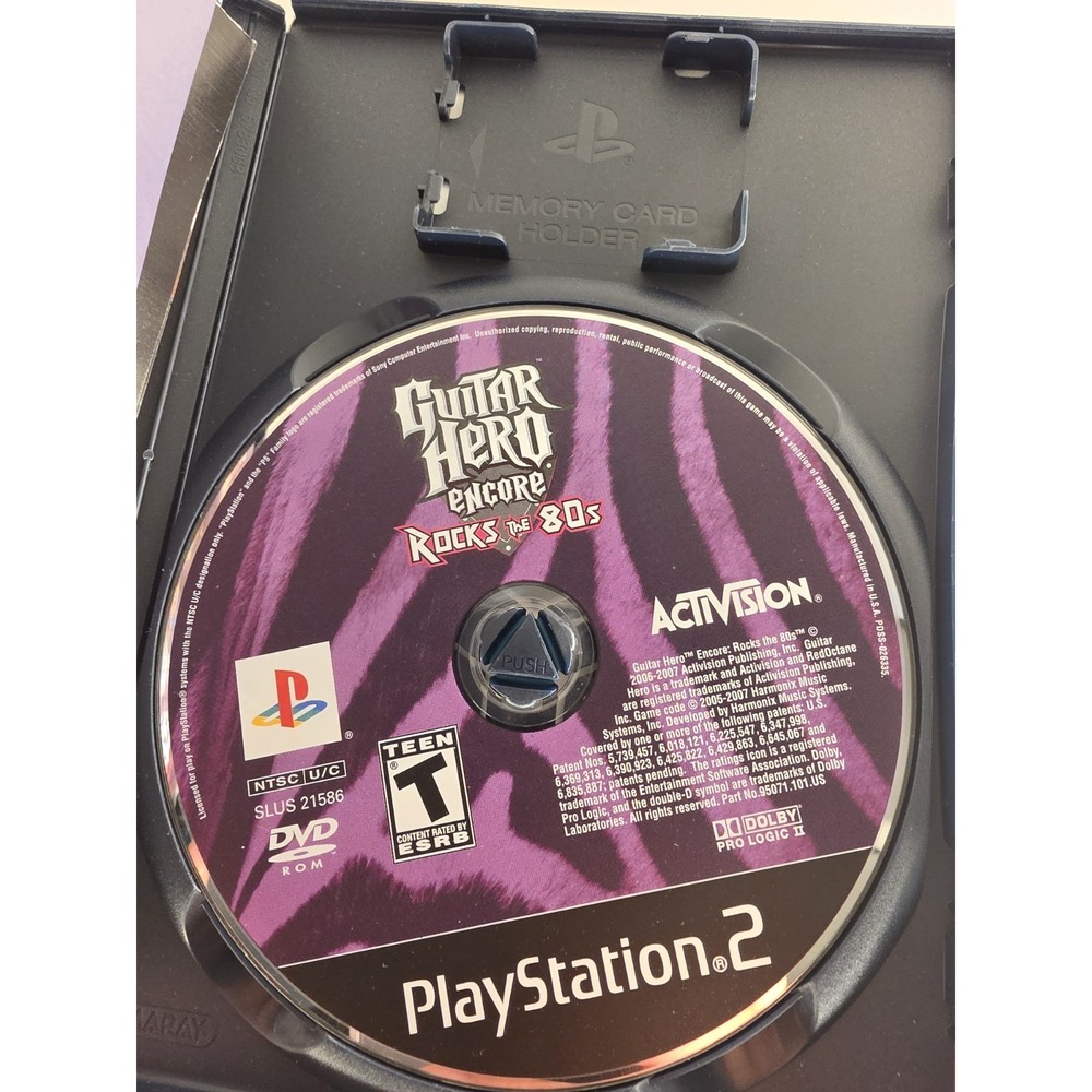 Guitar Hero Encore Rocks the 80s PS2 PlayStation 2 CIB Manual Disc Activision - Picture 5 of 5